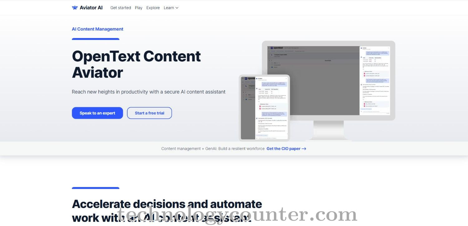 OpenText Content Screenshots
