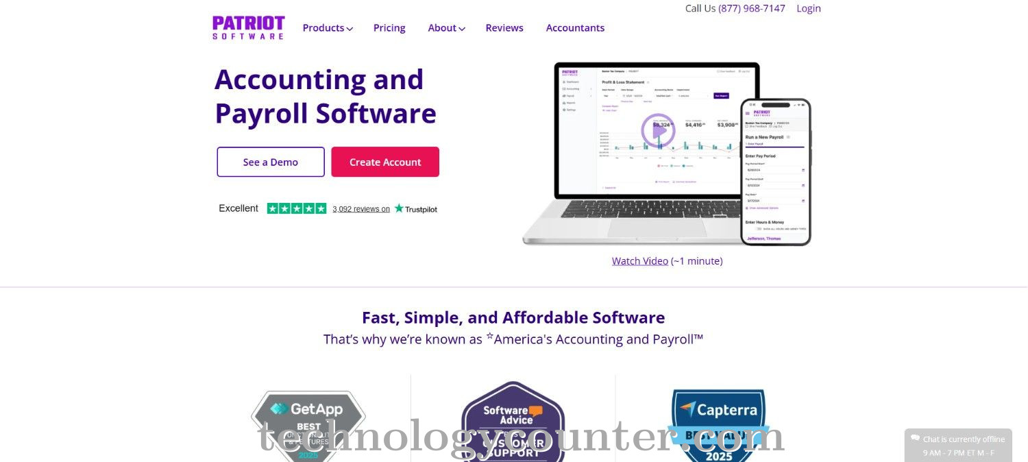 Patriot Accounting Screenshots
