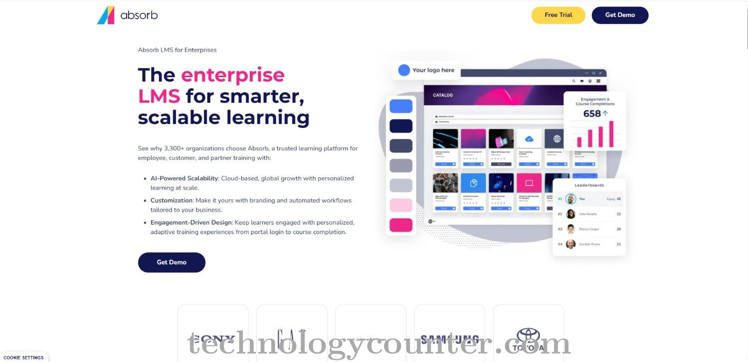 Absorb LMS Screenshots