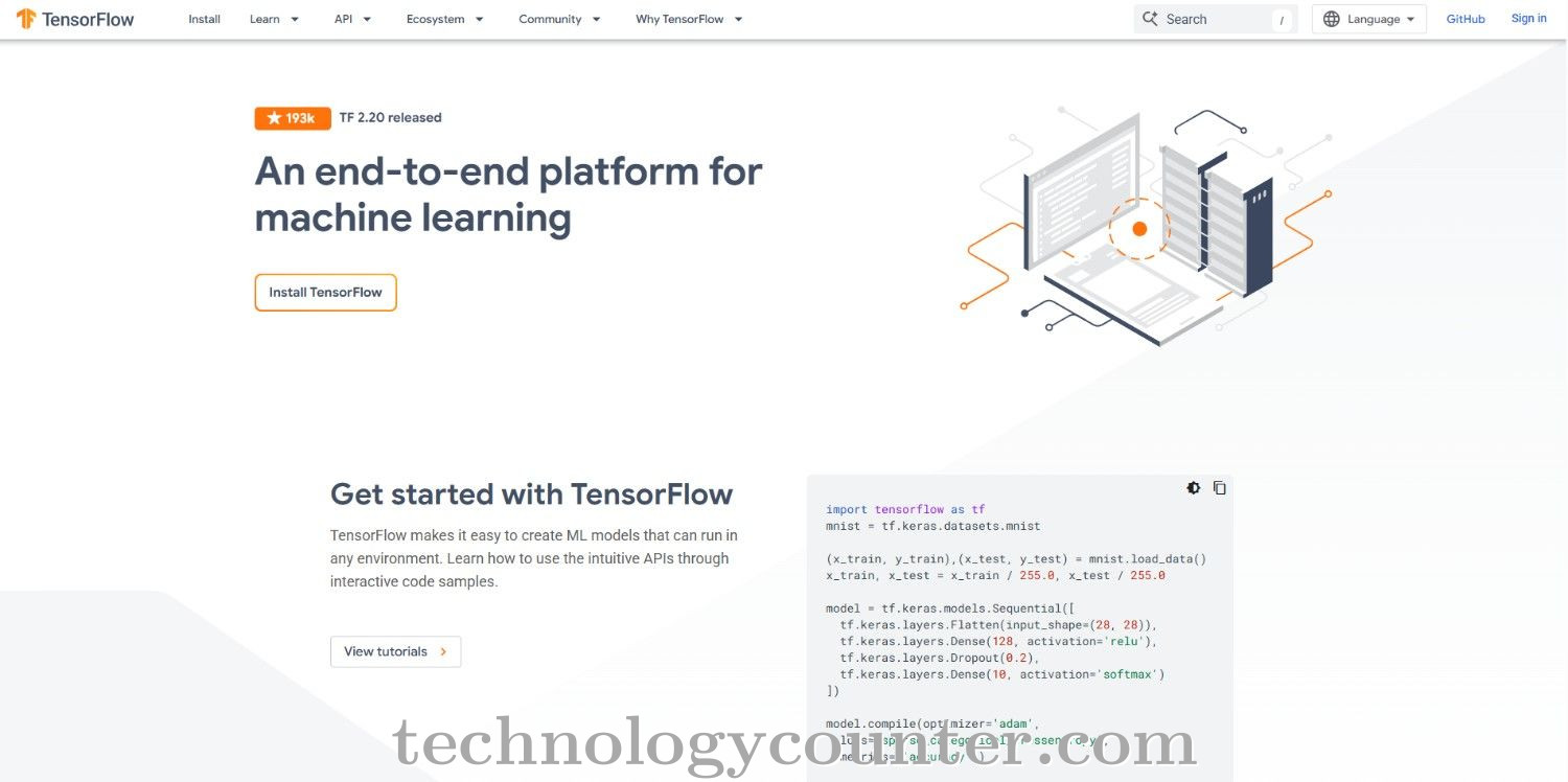 TensorFlow Screenshots