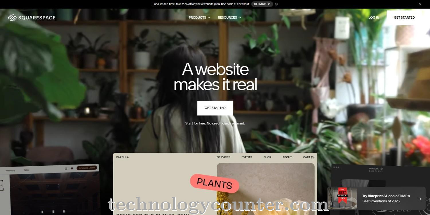 Squarespace Screenshots