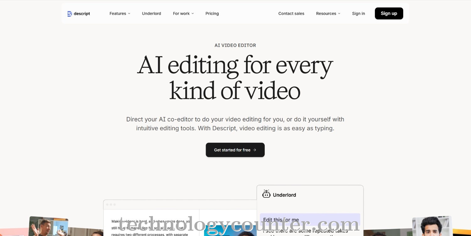Descript Screenshots
