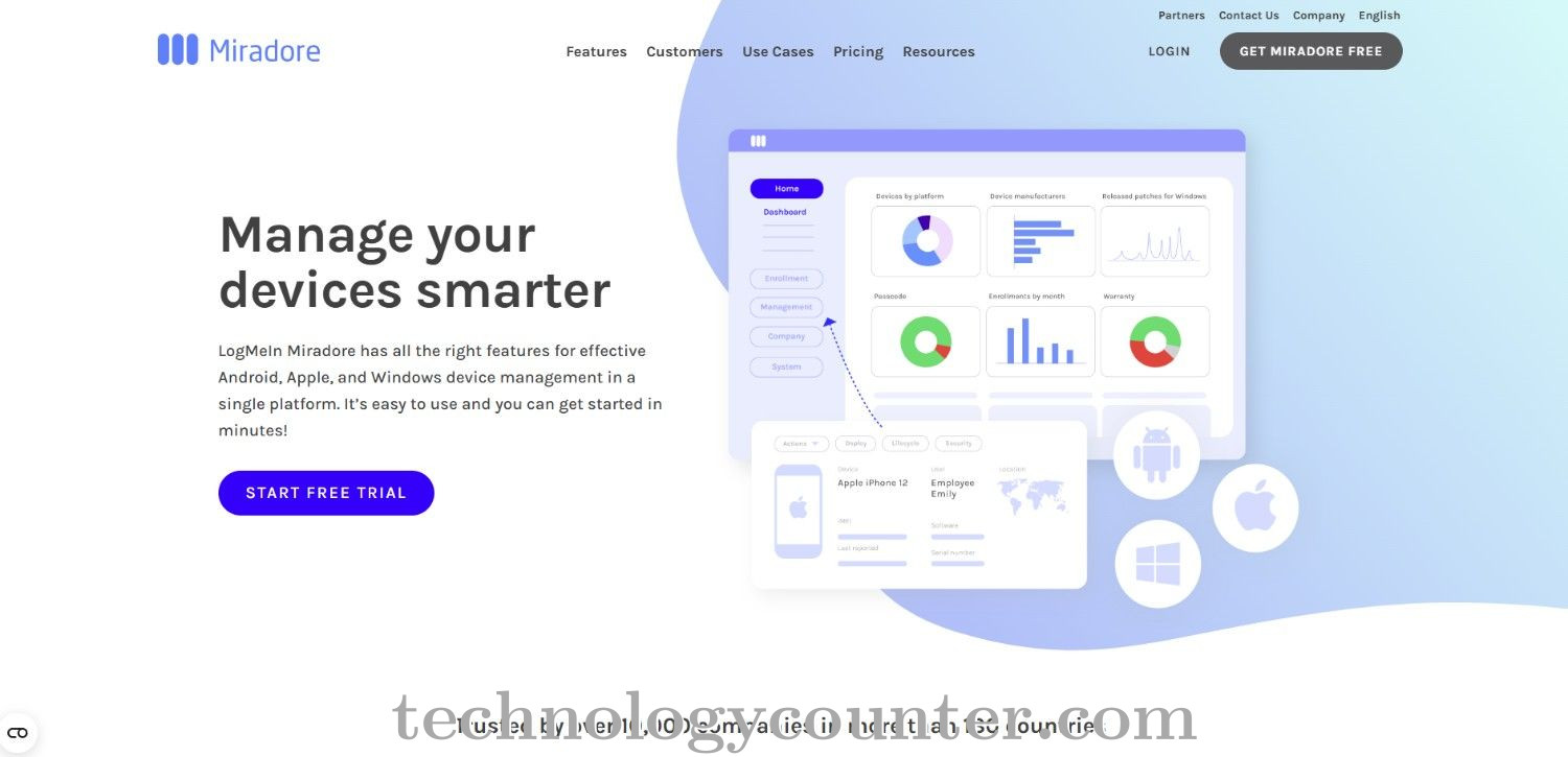 Miradore Screenshots