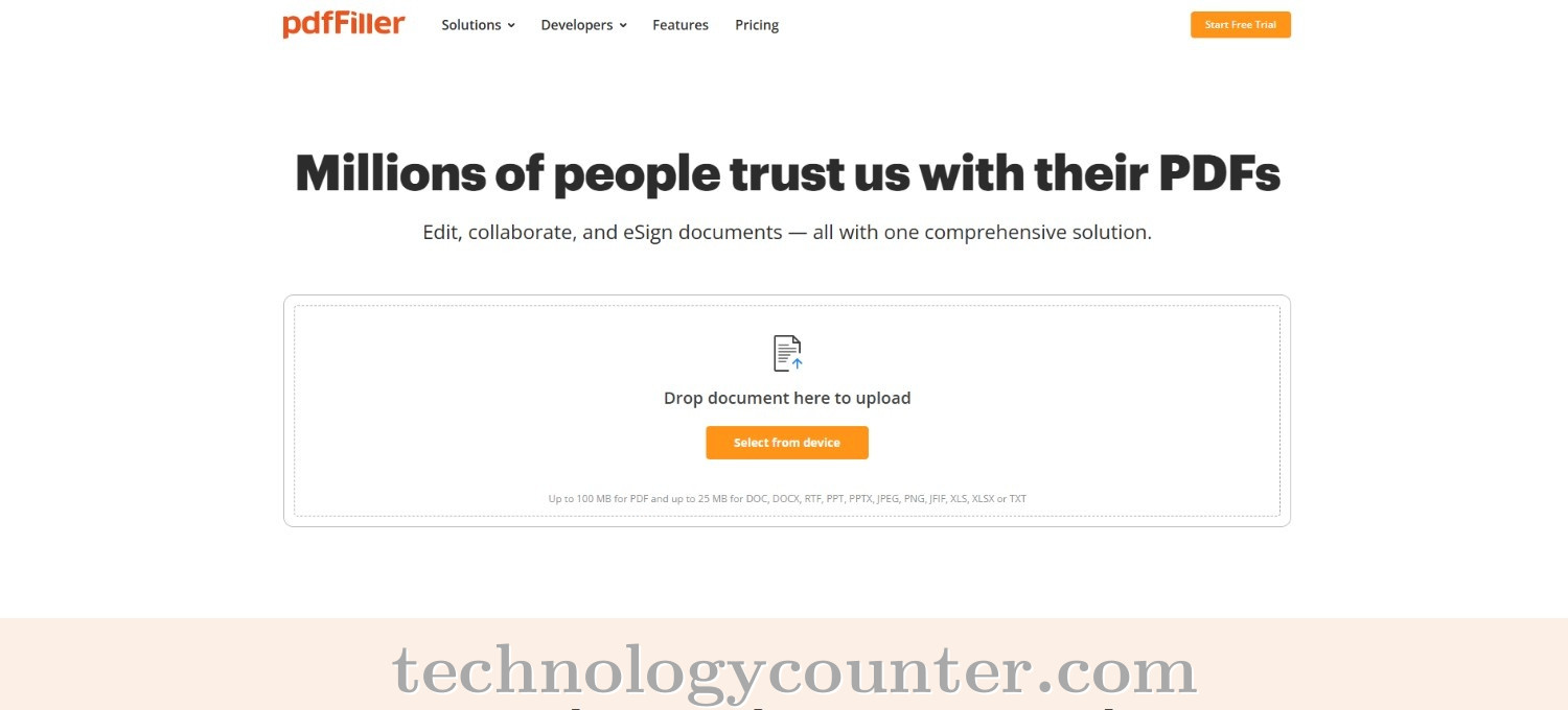 pdfFiller Screenshots