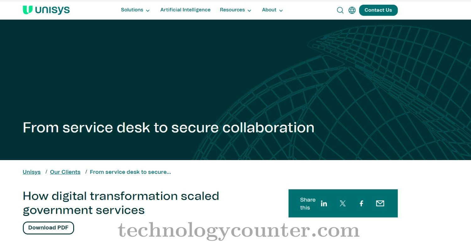 Unisys Service Desk Screenshots