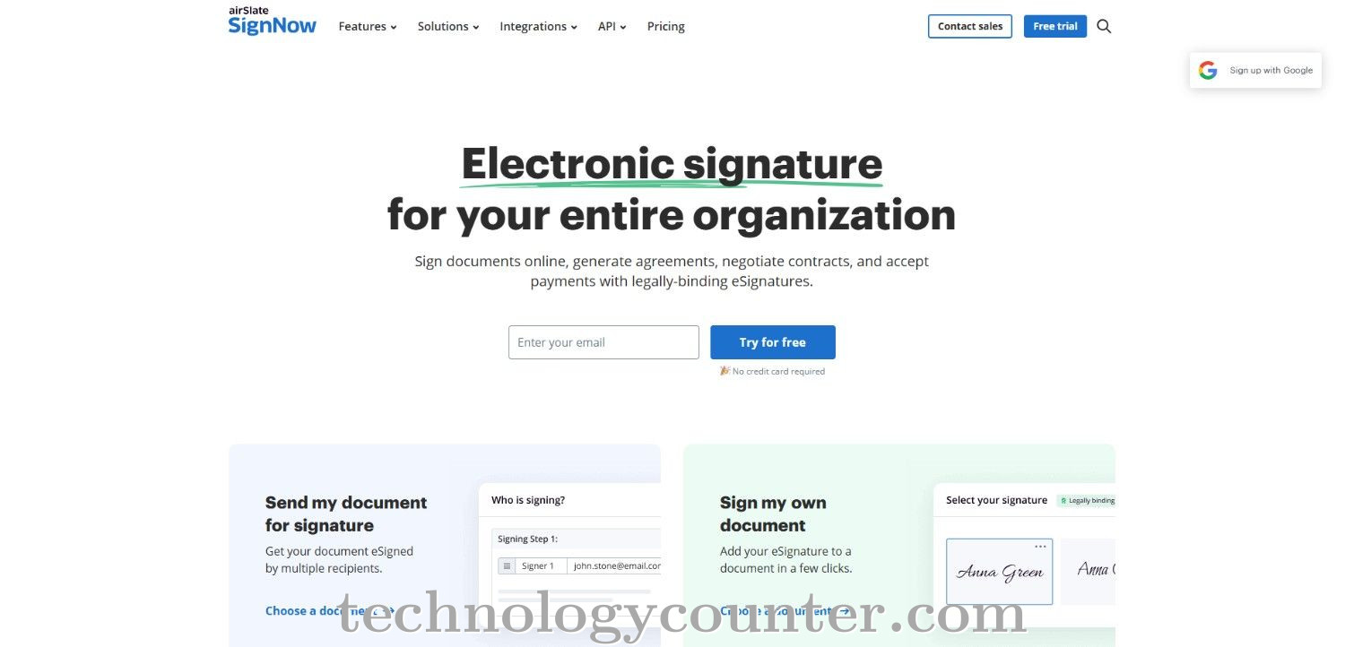 SignNow Screenshots