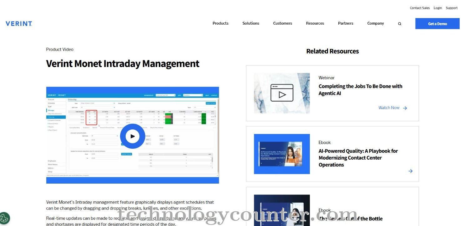 Verint Monet Screenshots