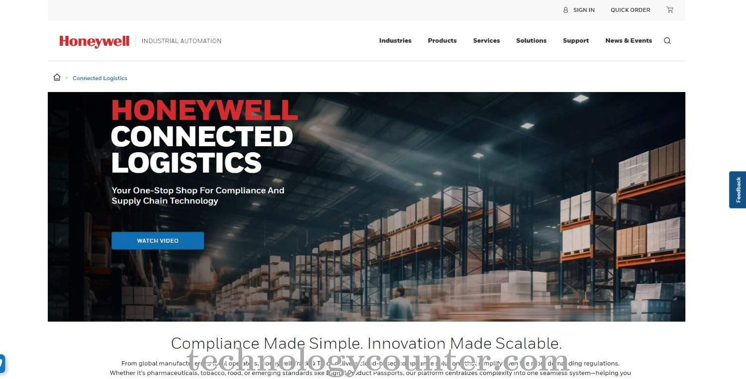 Honeywell Connected Logistics Screenshots