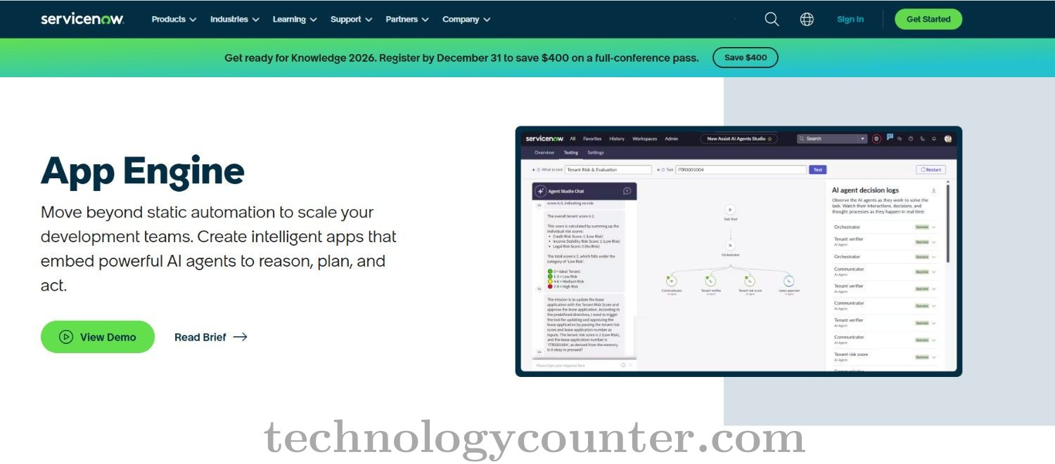 ServiceNow App Engine Screenshots