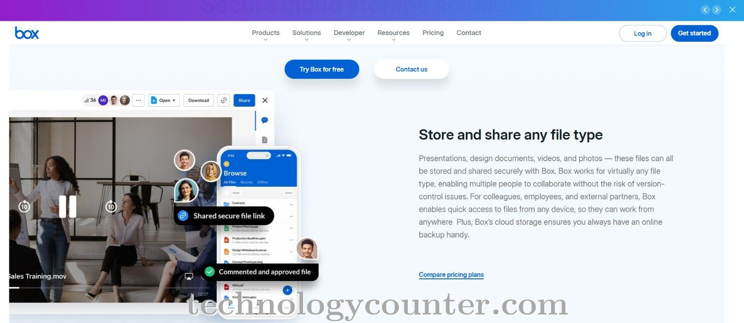 Box Cloud Storage Screenshots