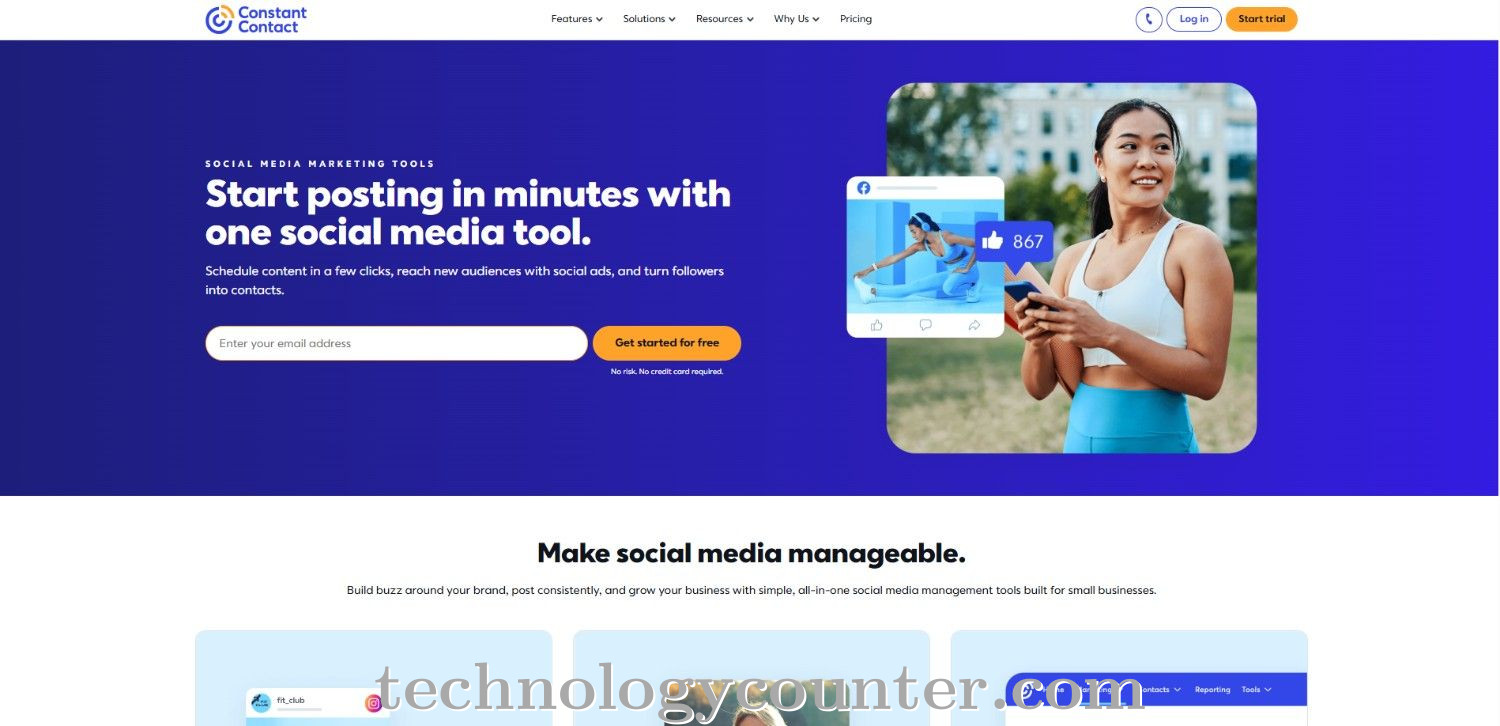 Constant Contact Social Marketing Screenshots