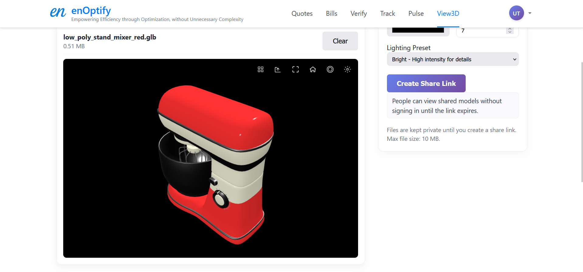 enOptify View3D Screenshots