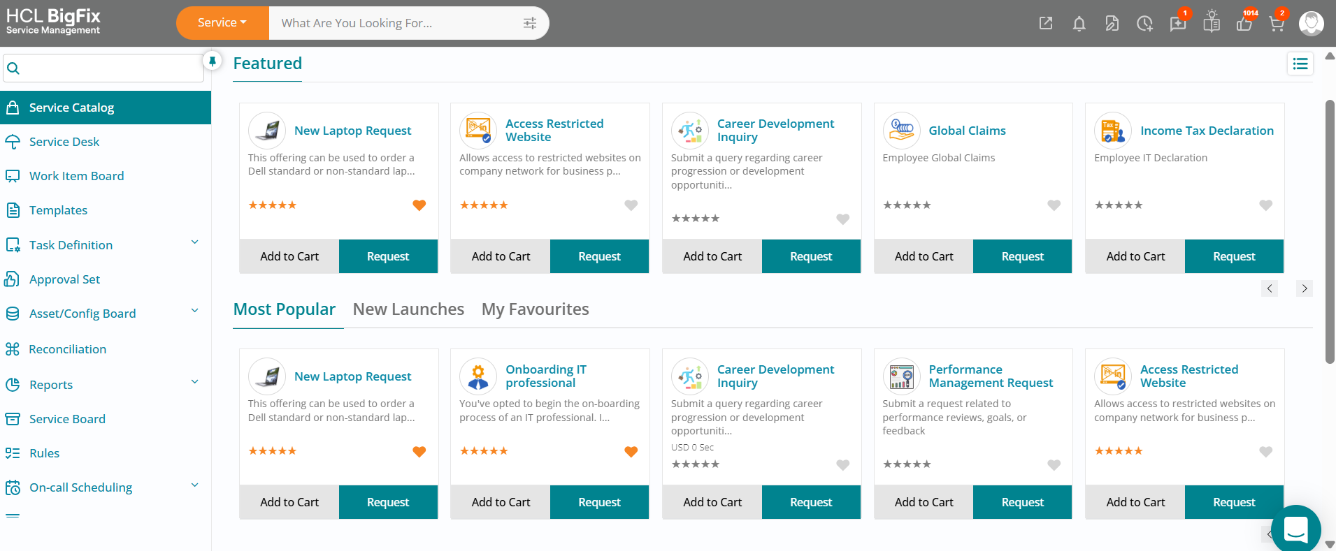 HCL Bigfix Service Managament Screenshots