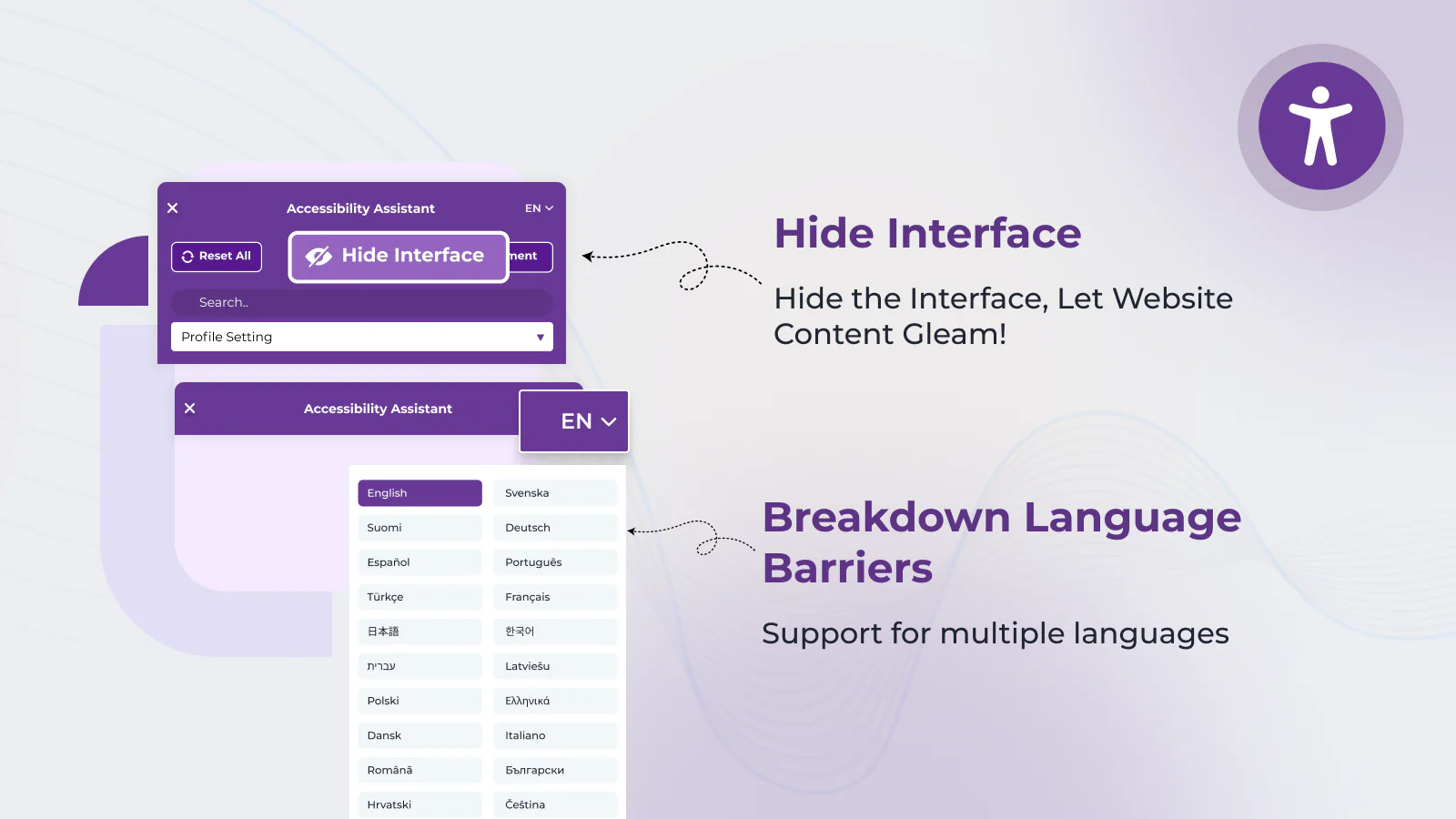 Accessibility Assistant Screenshots