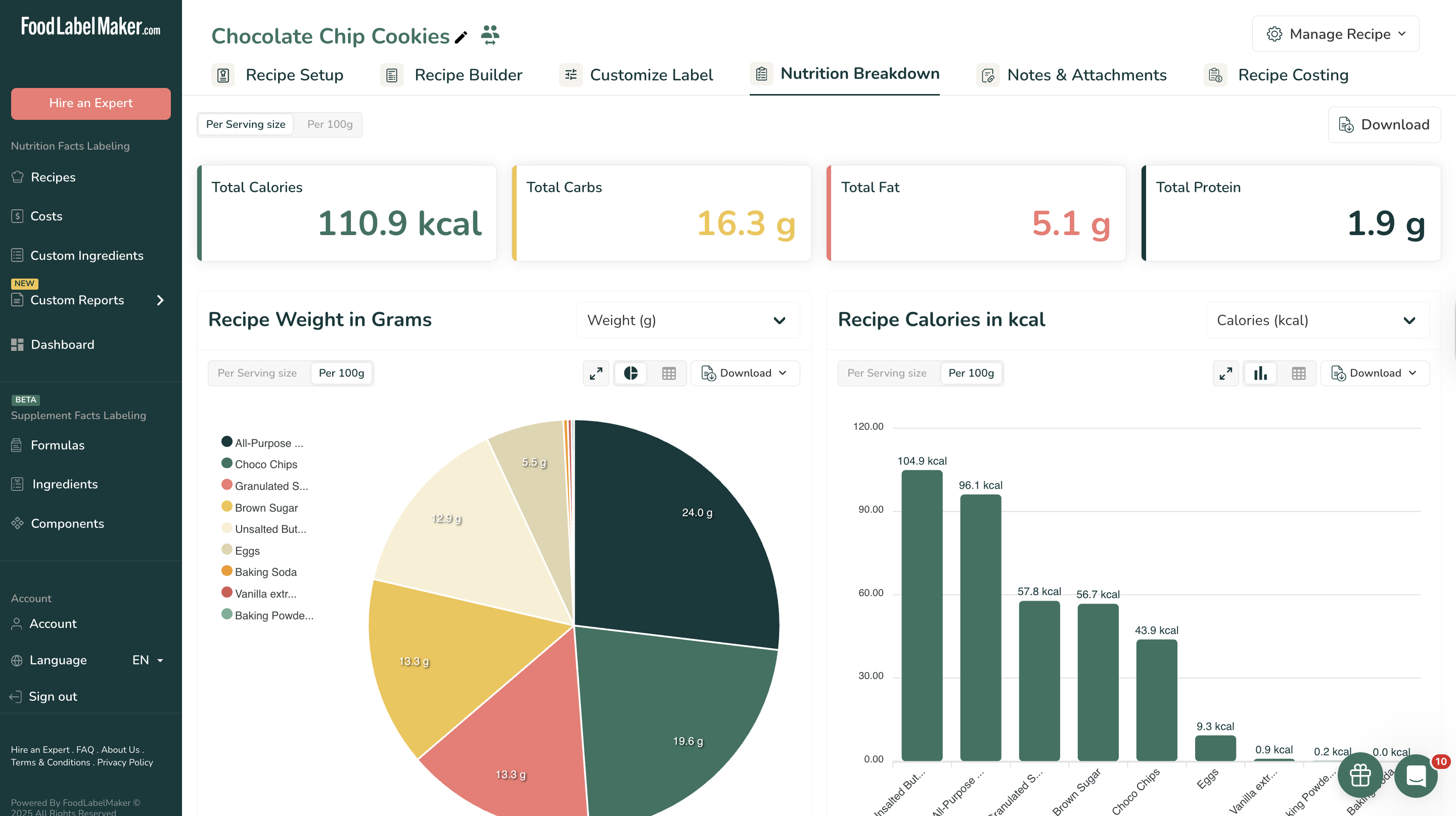 Food Label Maker Screenshots