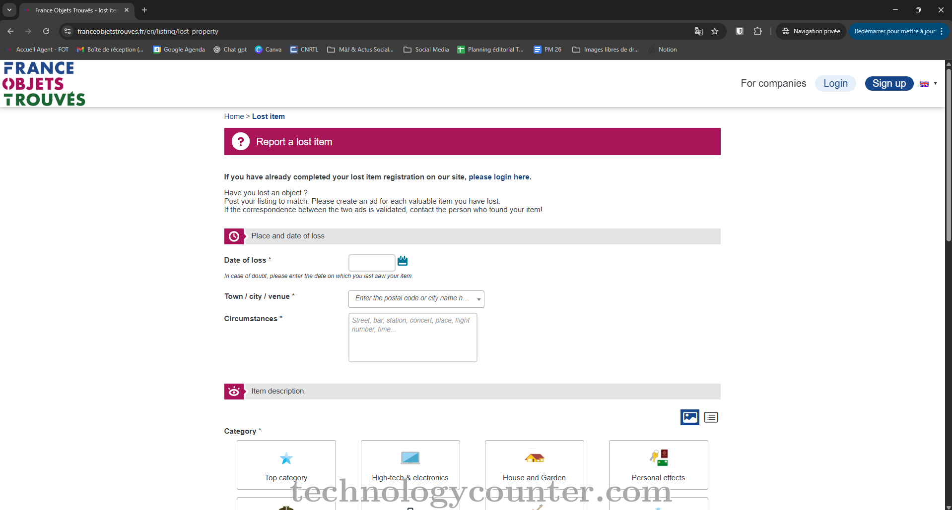 FranceObjetsTrouvés Screenshots