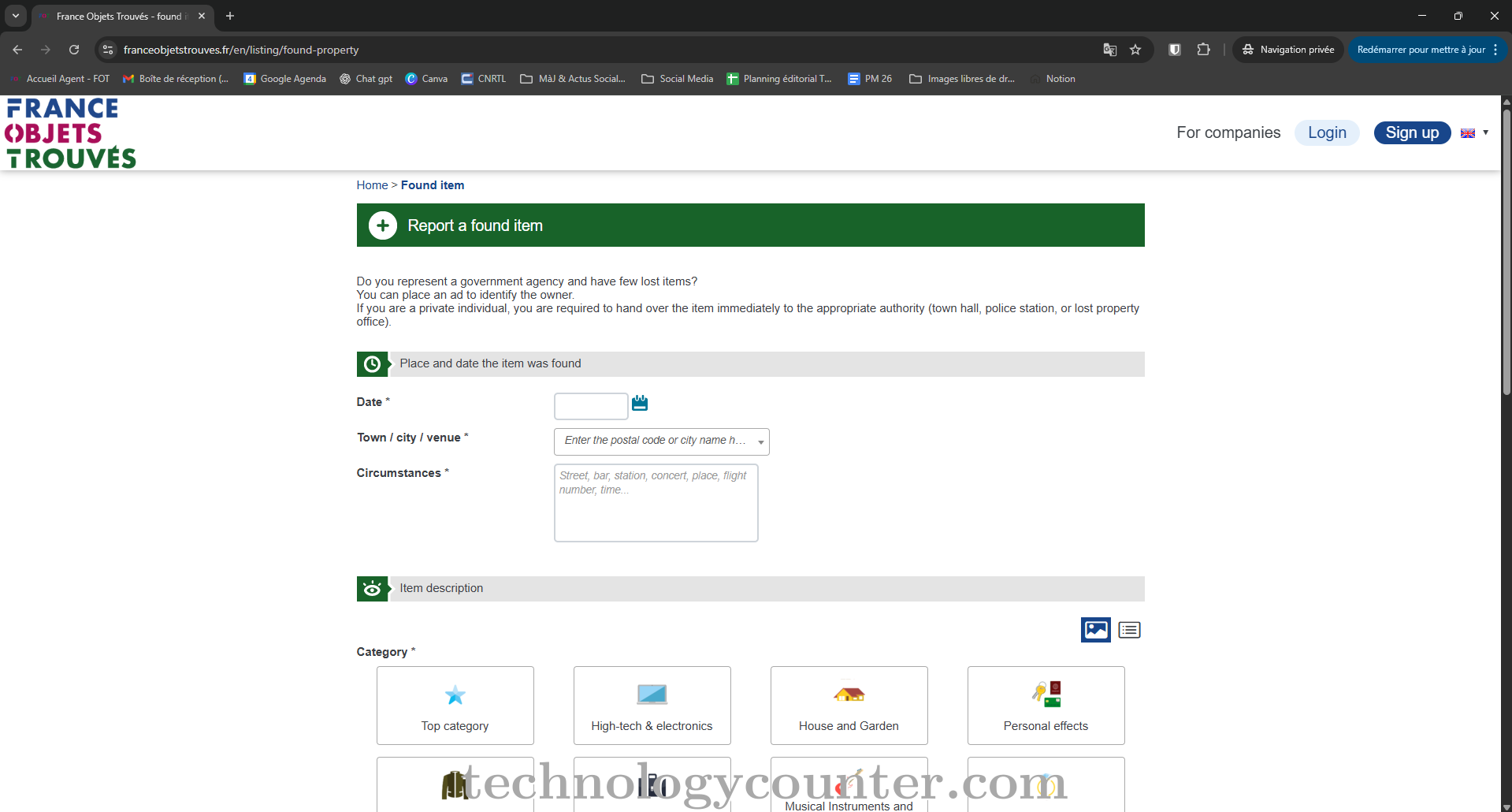 FranceObjetsTrouvés Screenshots