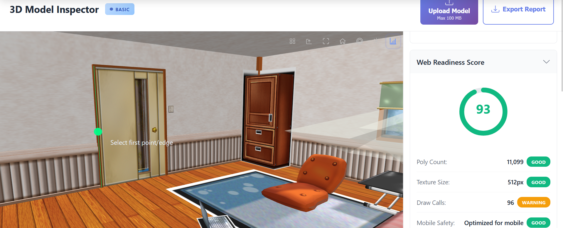 3D Model Inspector Screenshots