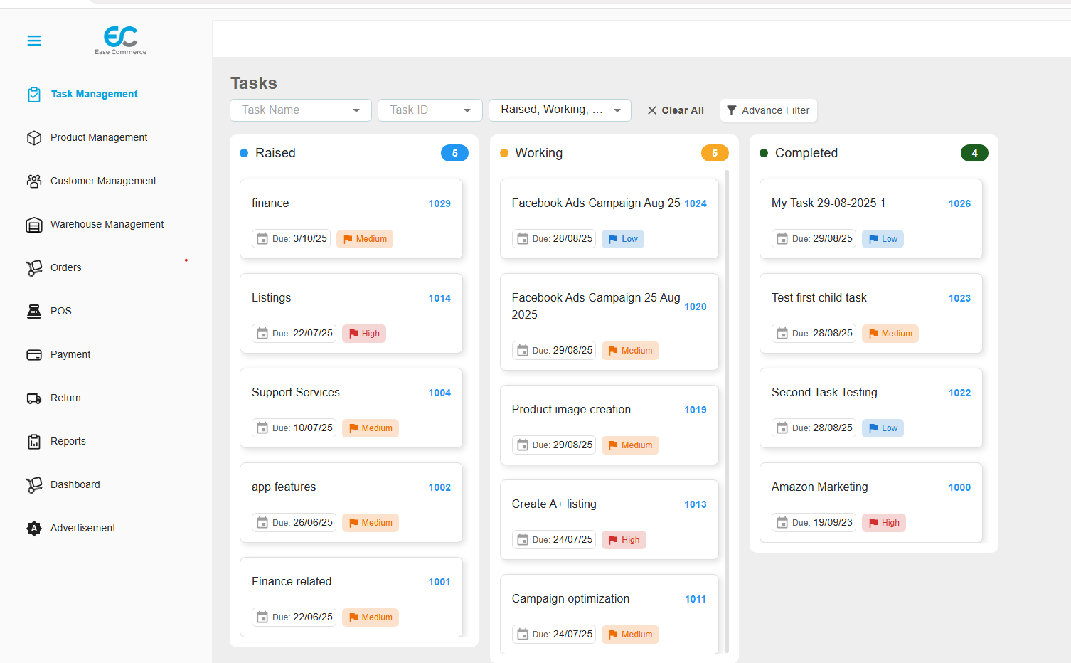 Ease Commerce Screenshots