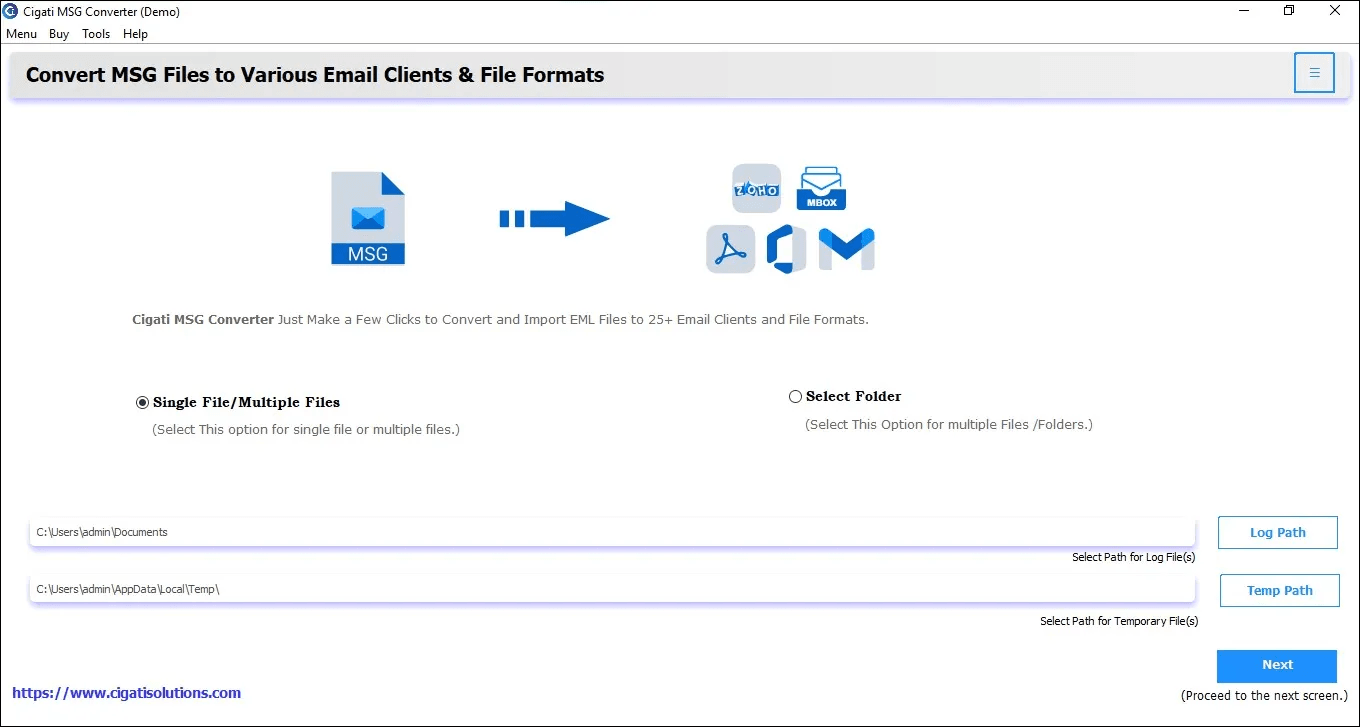 Cigati MSG Converter