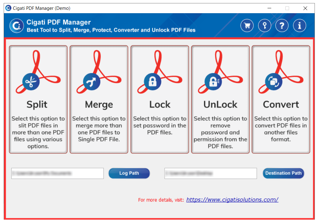 Cigati PDF Management Screenshots