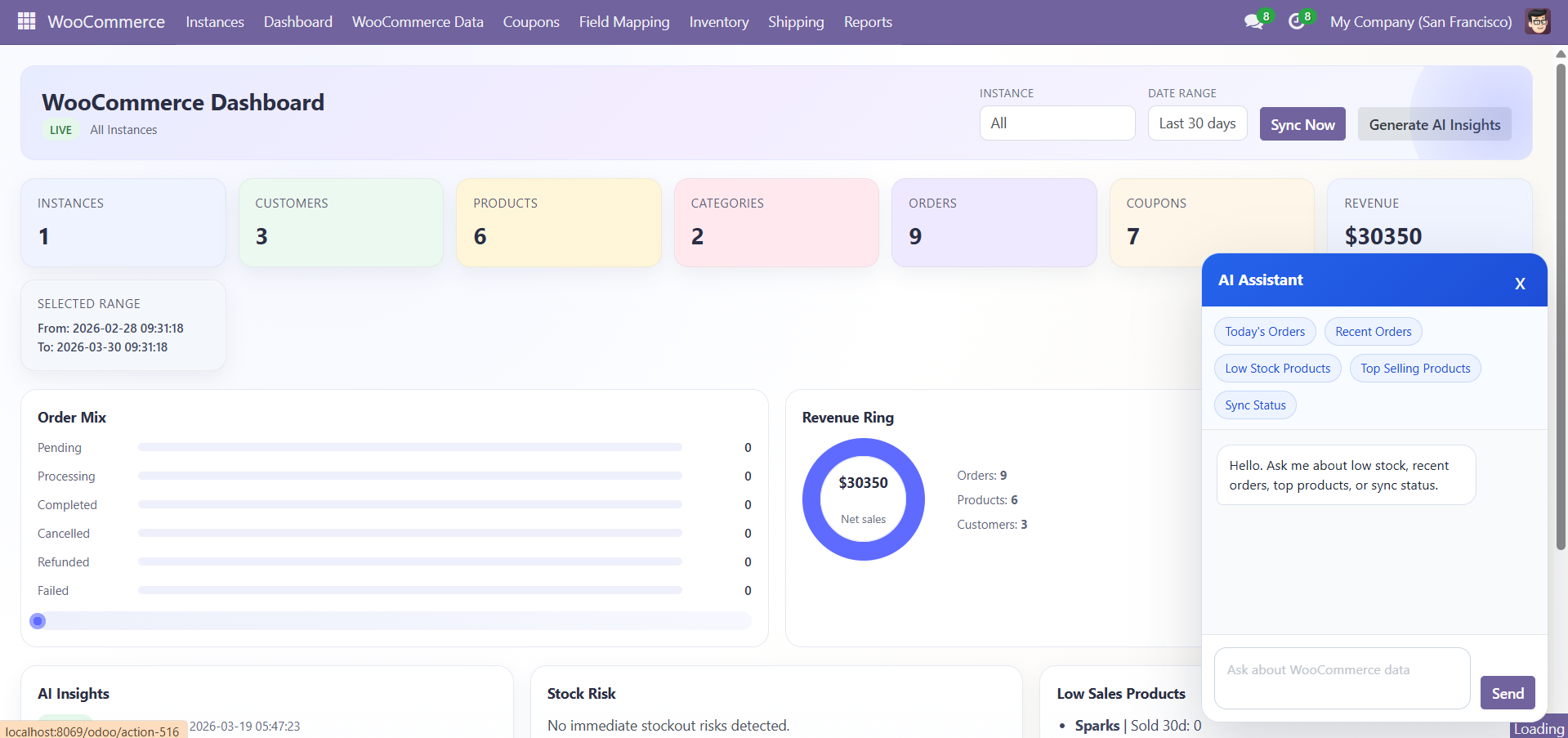 SDLC Odoo WooCommerce Connector Screenshots