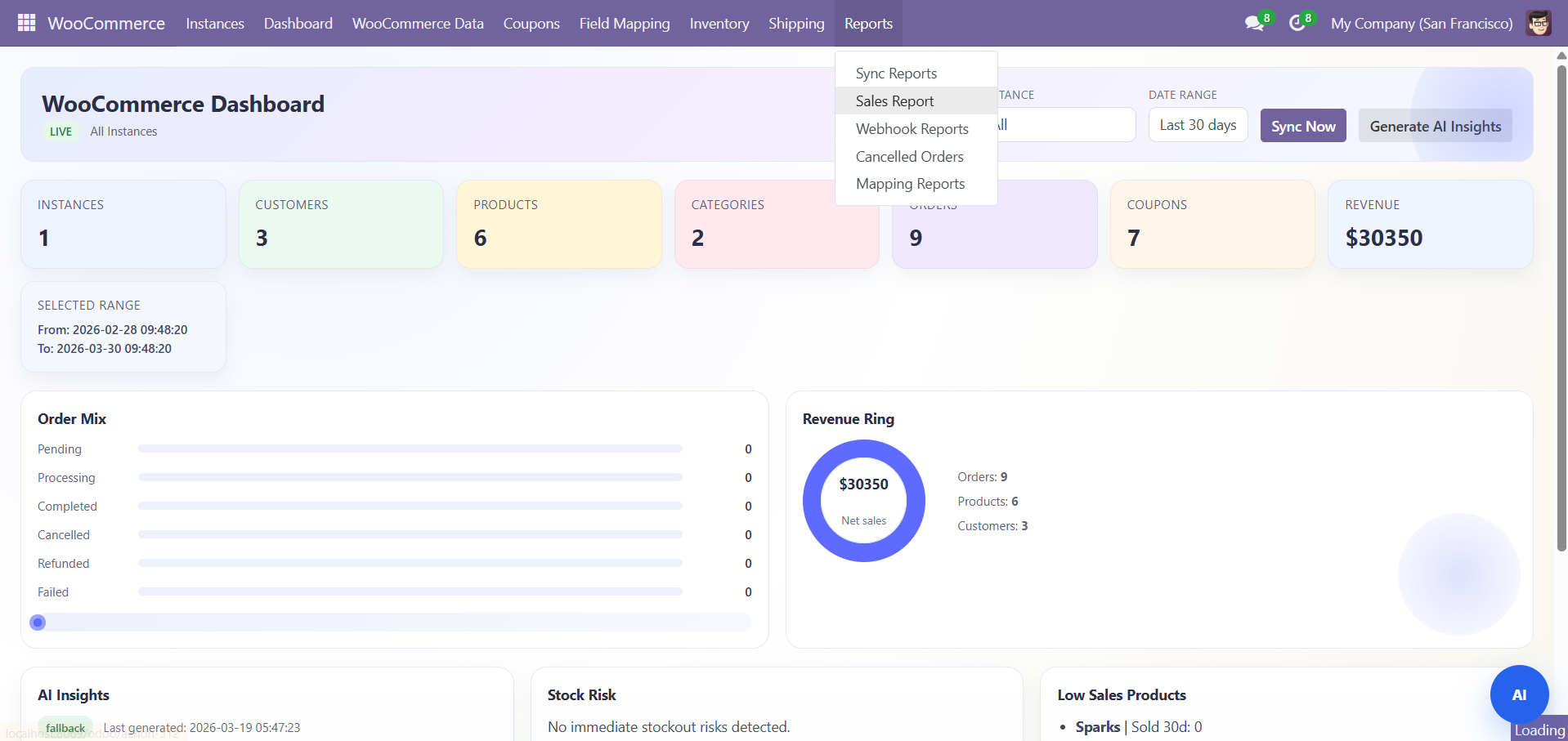 SDLC Odoo WooCommerce Connector Screenshots
