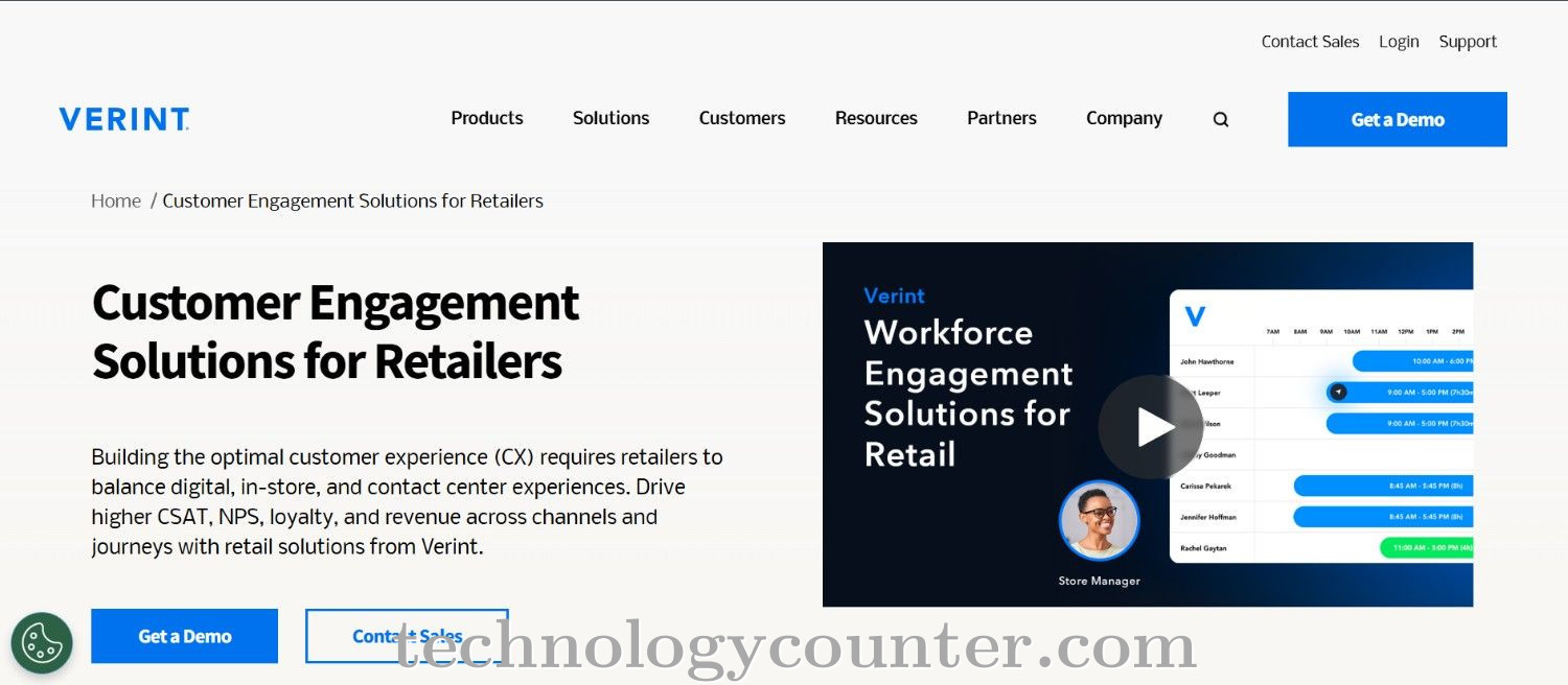 Verint Retail Screenshots