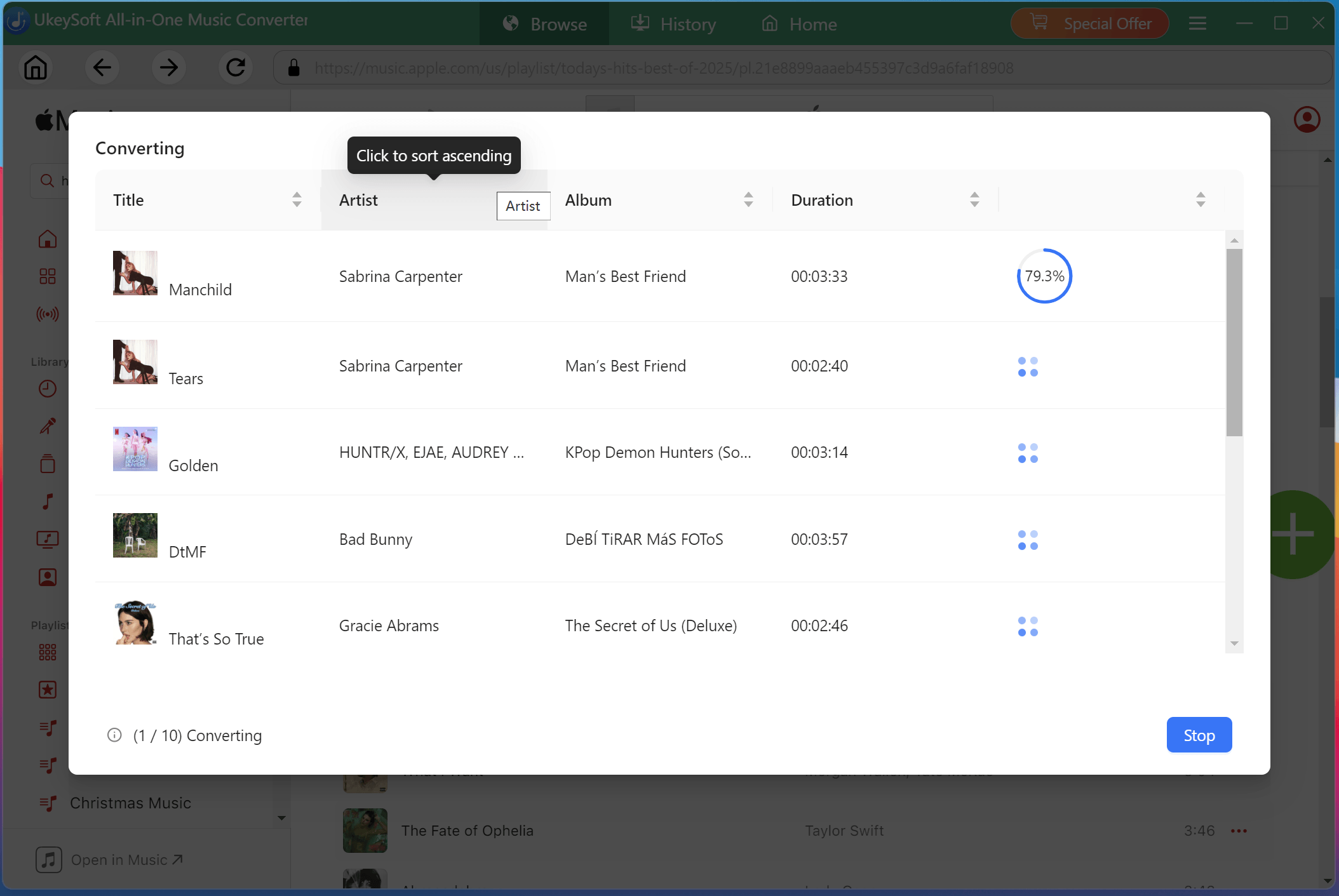 UkeySoft MusicOne Converter Screenshots
