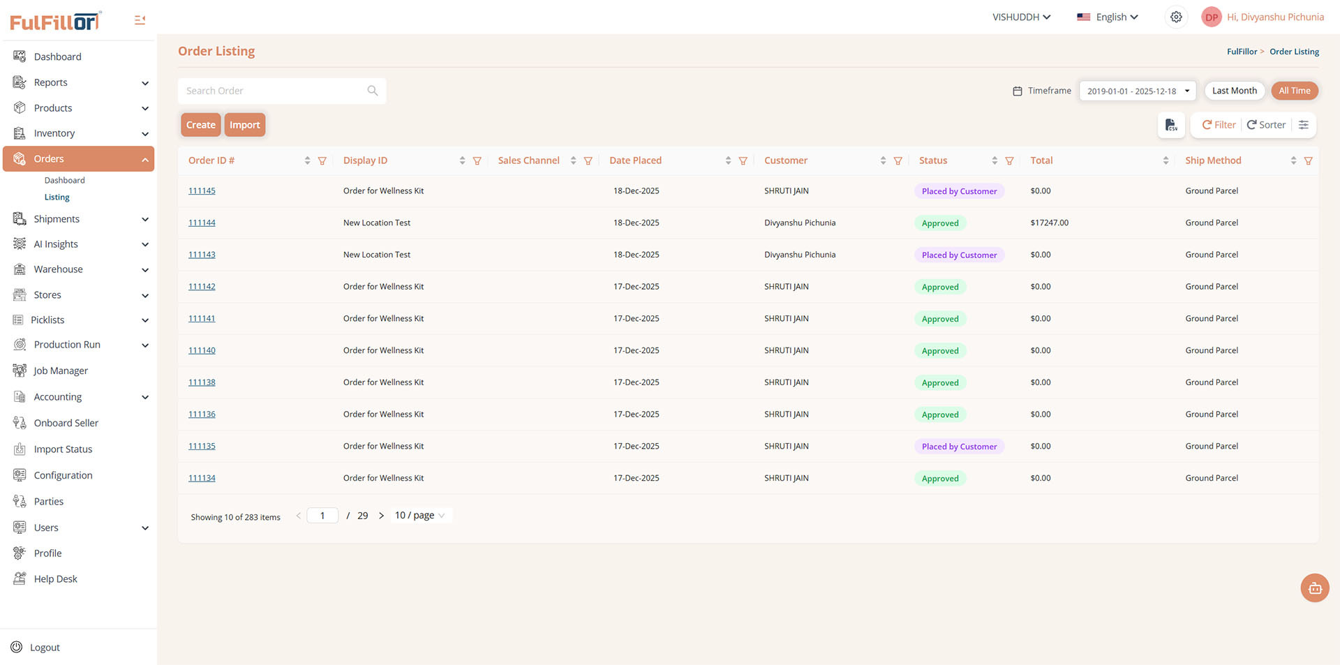 Fulfillor Screenshots