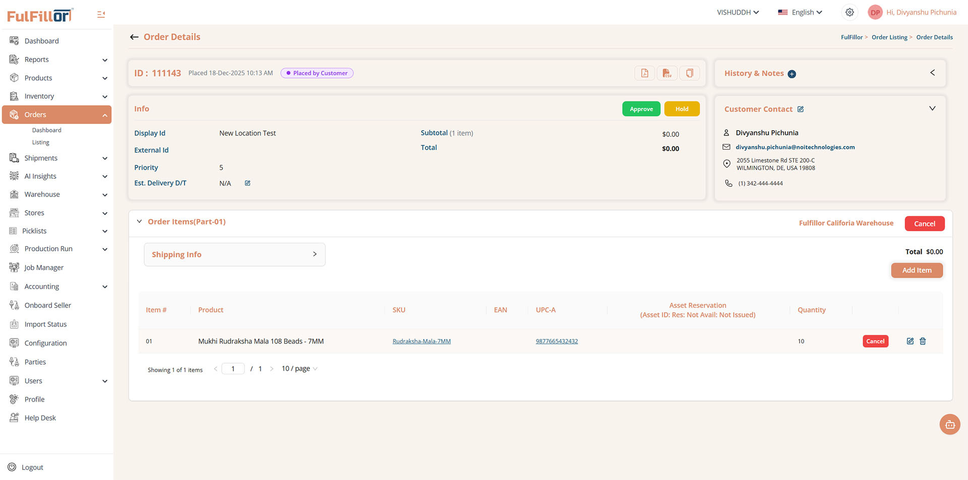 Fulfillor Screenshots