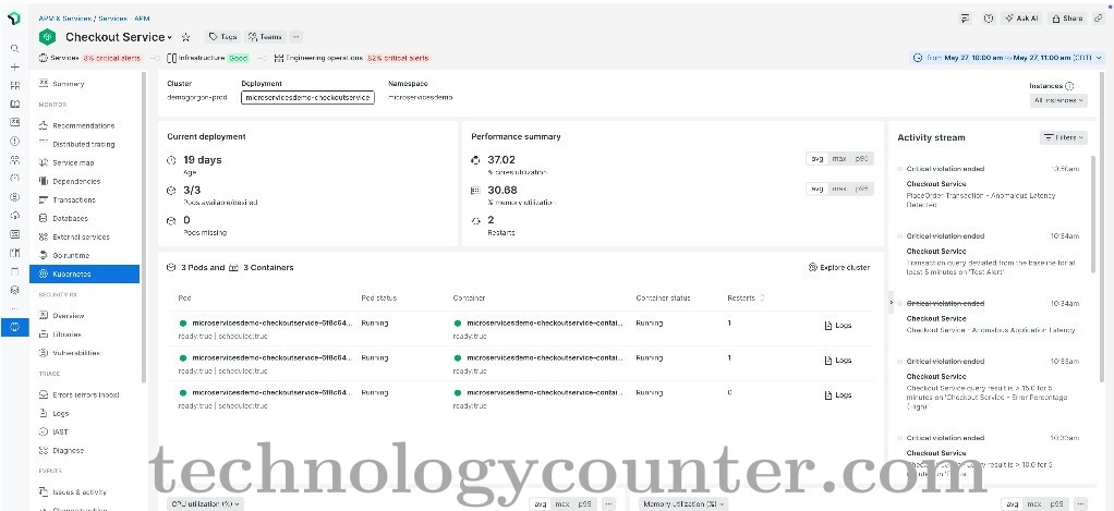 New Relic Screenshots