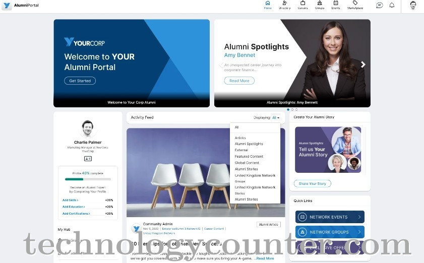 EnterpriseAlumni Screenshots