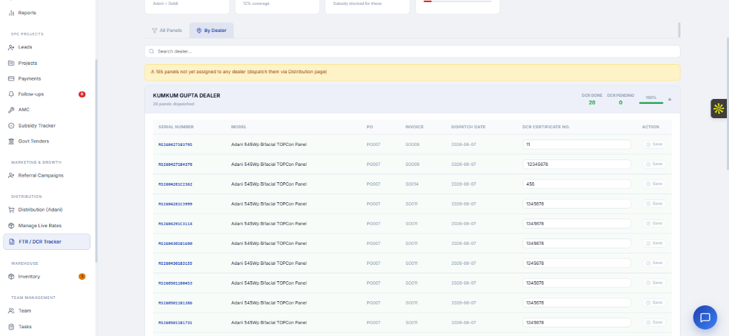 Orlix Solar ERP Screenshots