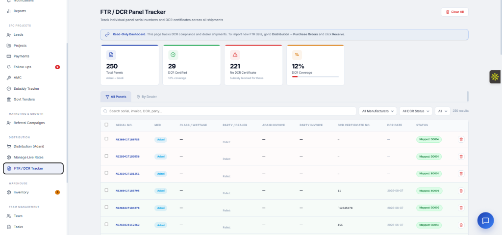 Orlix Solar ERP Screenshots