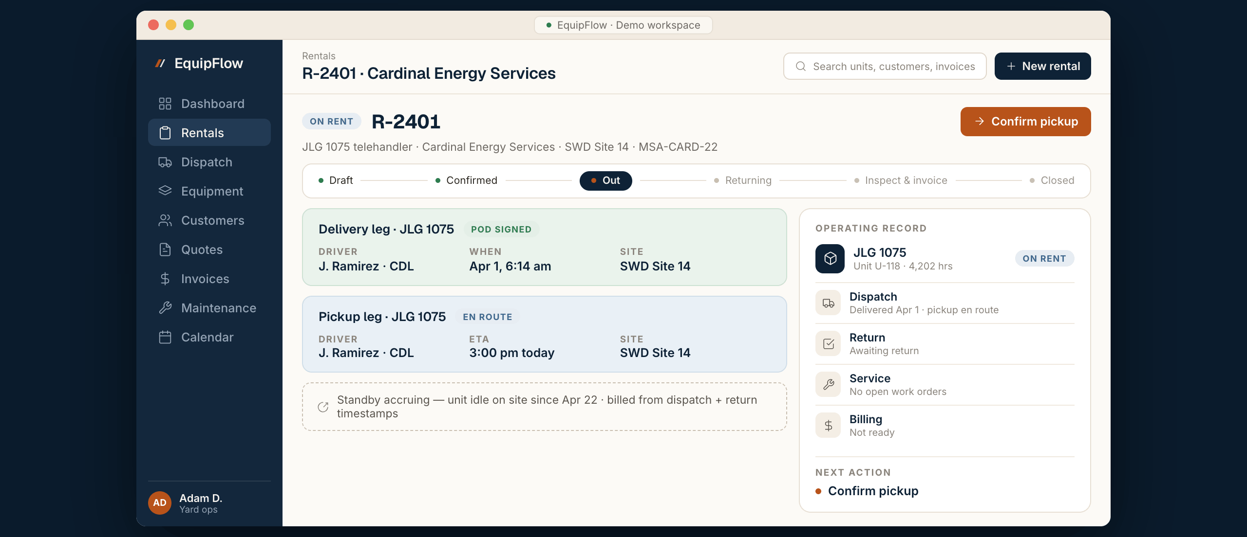 EquipFlow Screenshots