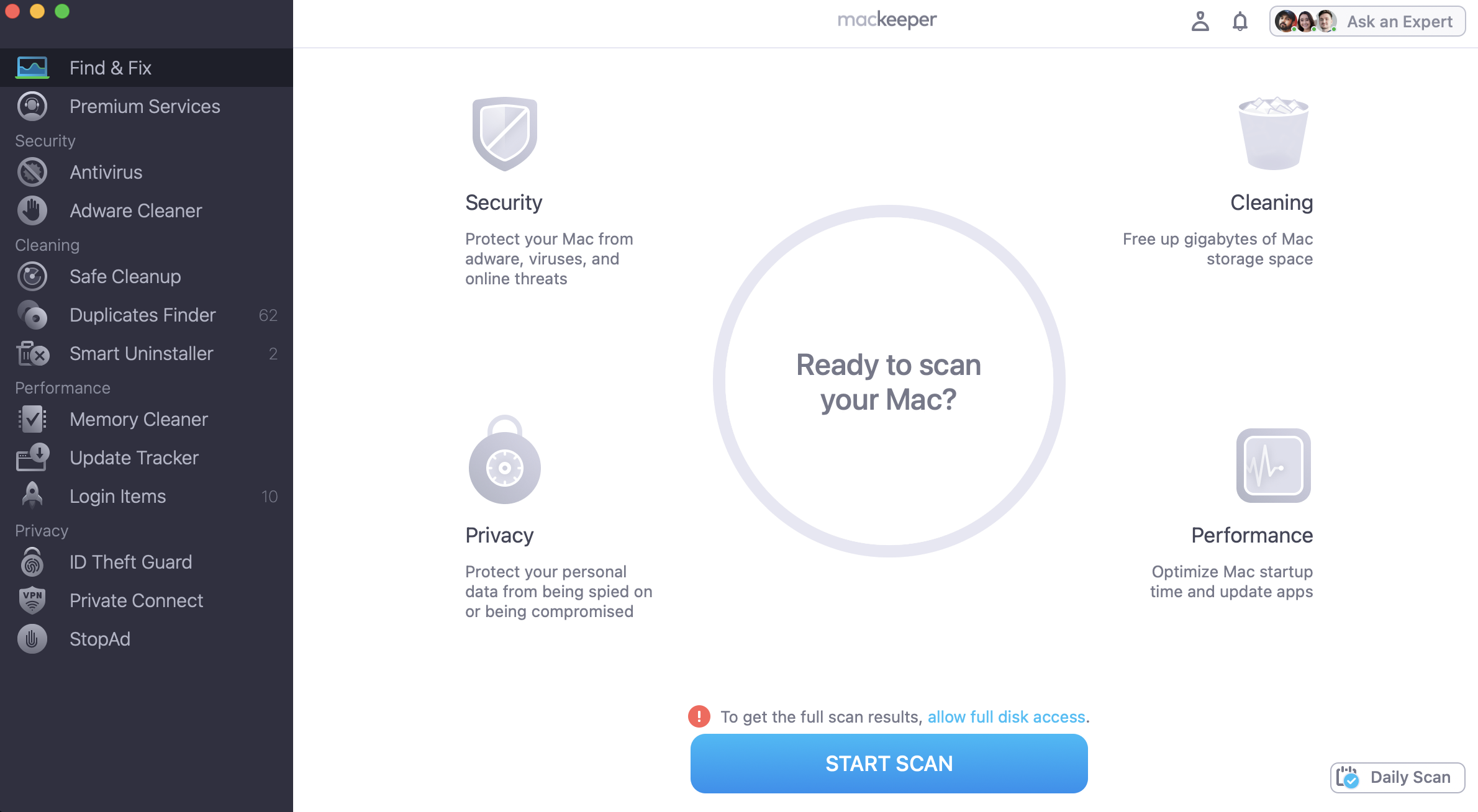 MacKeeper Screenshots