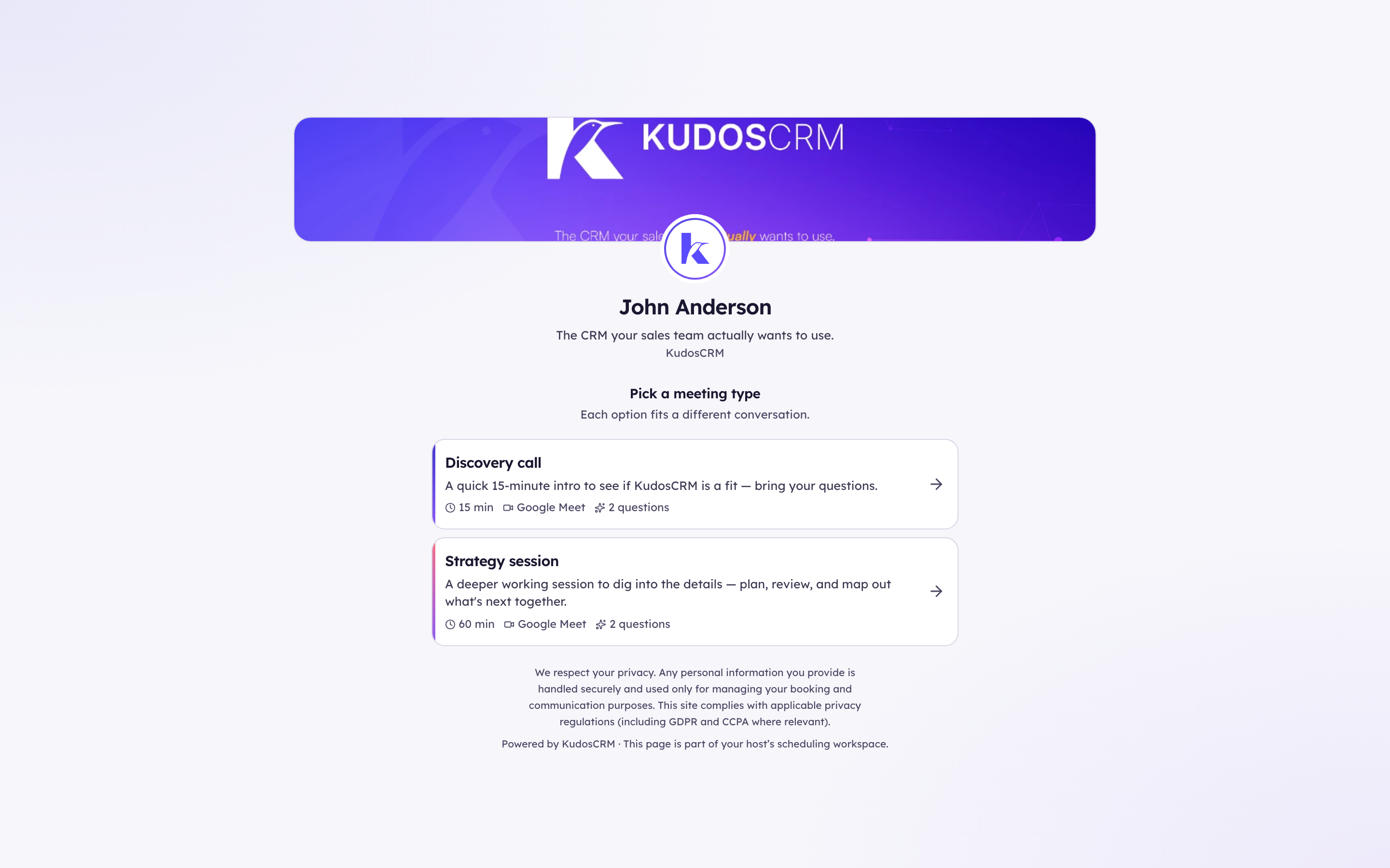 KudosCRM Screenshots