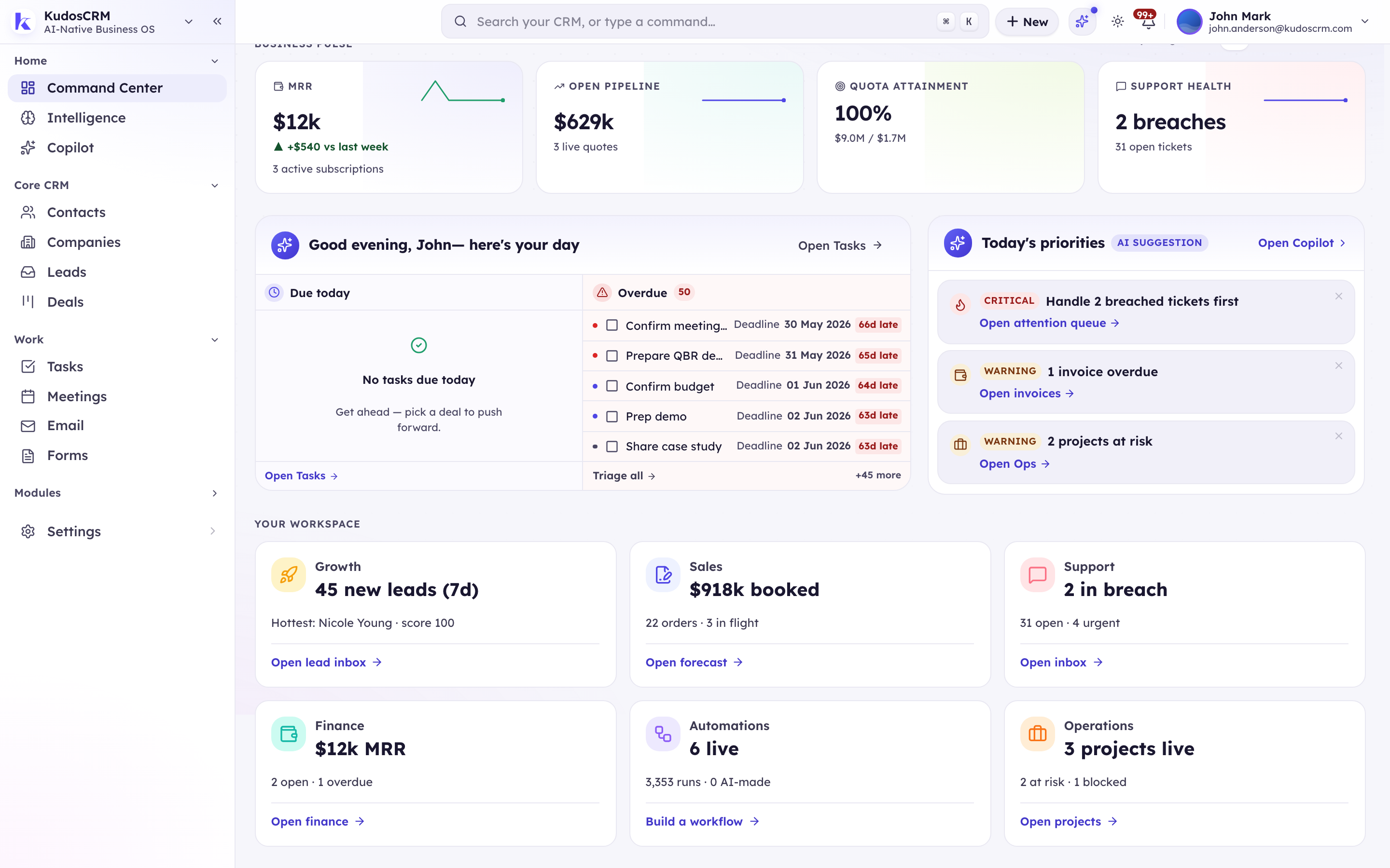 KudosCRM Screenshots