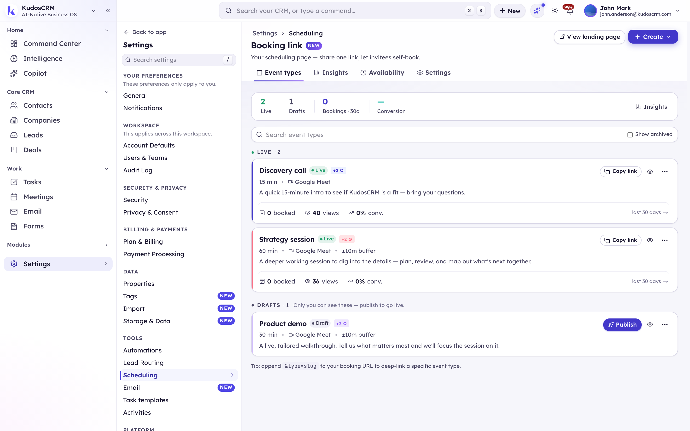 KudosCRM Screenshots