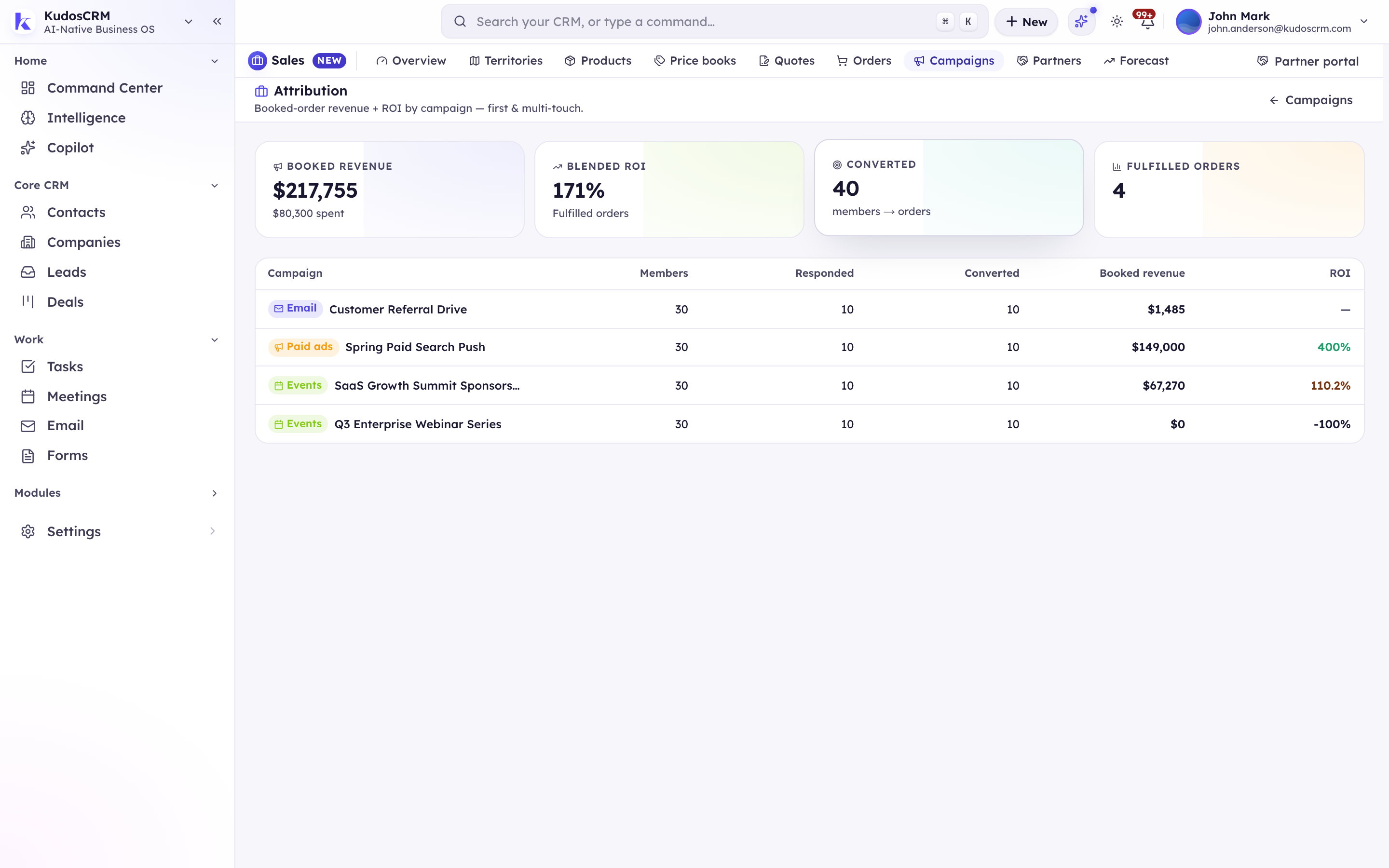 KudosCRM Screenshots
