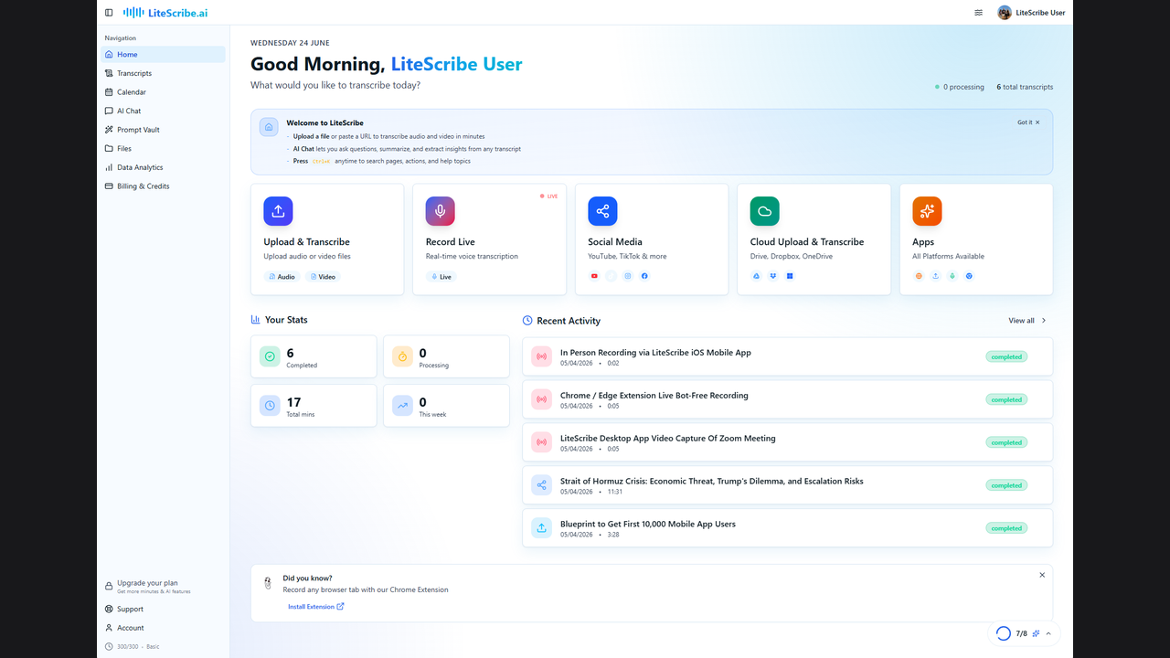 LiteScribe Screenshots