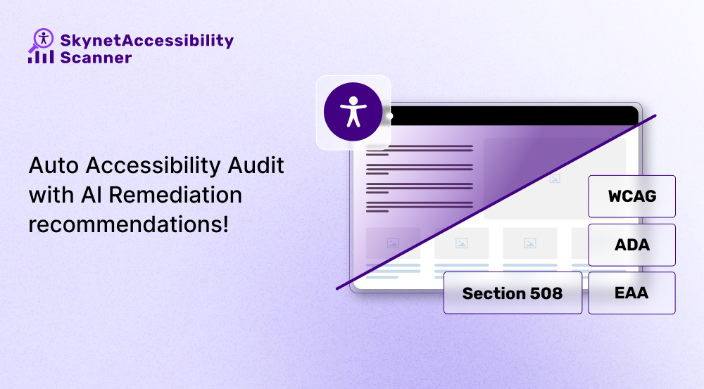 Skynet Accessibility Scanning and Monitoring Screenshots