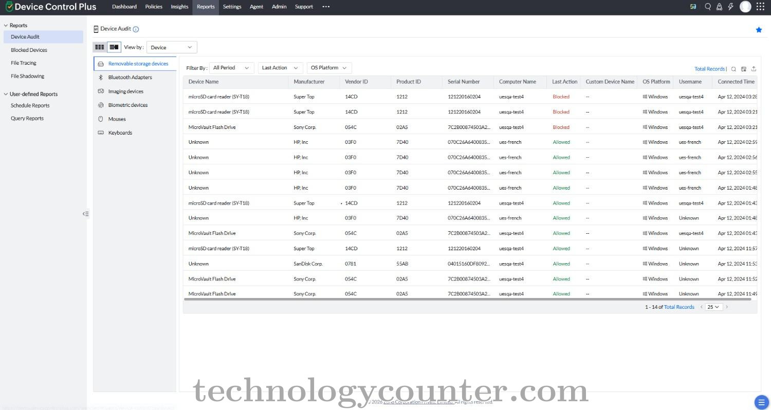 ManageEngine Device Control Plus Screenshots