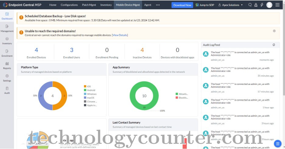 ManageEngine Endpoint Central MSP Screenshots