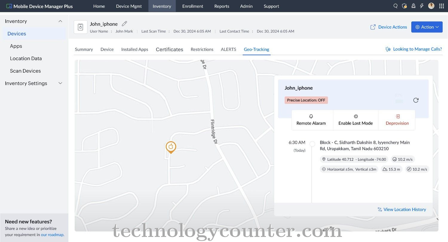 ManageEngine Mobile Device Manager Plus Screenshots