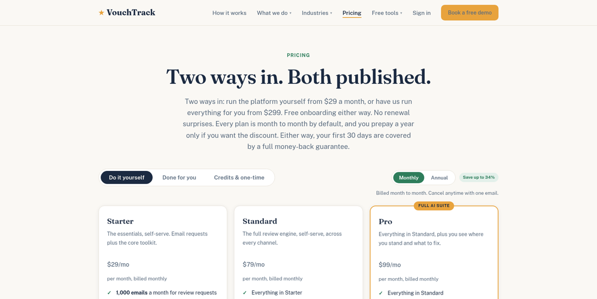 VouchTrack Screenshots