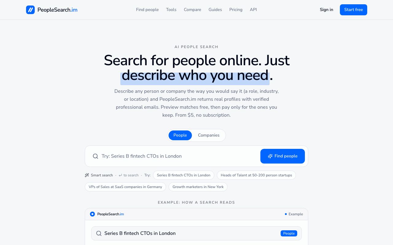 PeopleSearch.im Screenshots