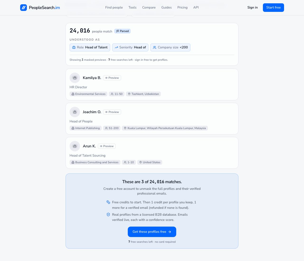 PeopleSearch.im Screenshots
