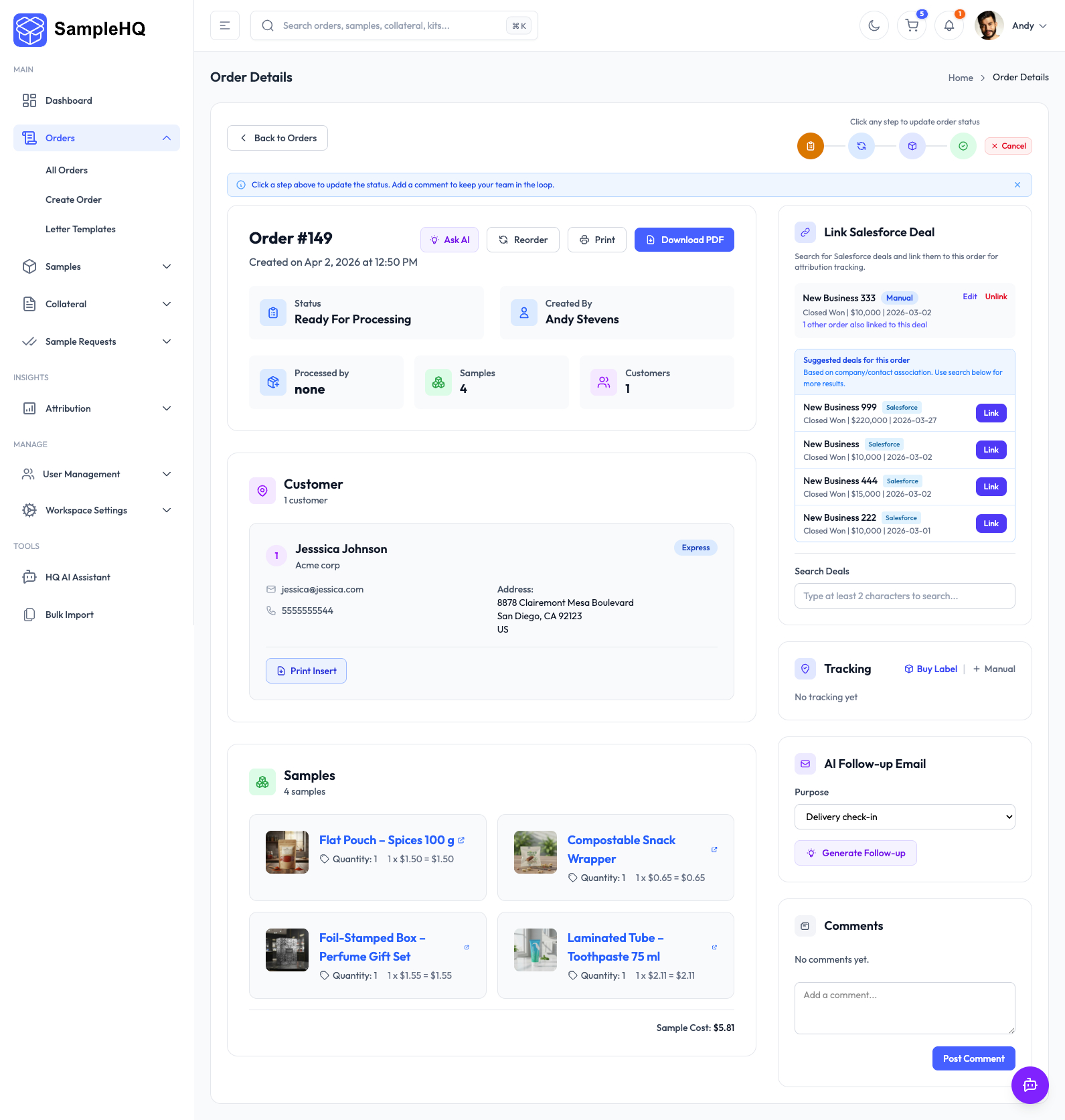 SampleHQ Screenshots